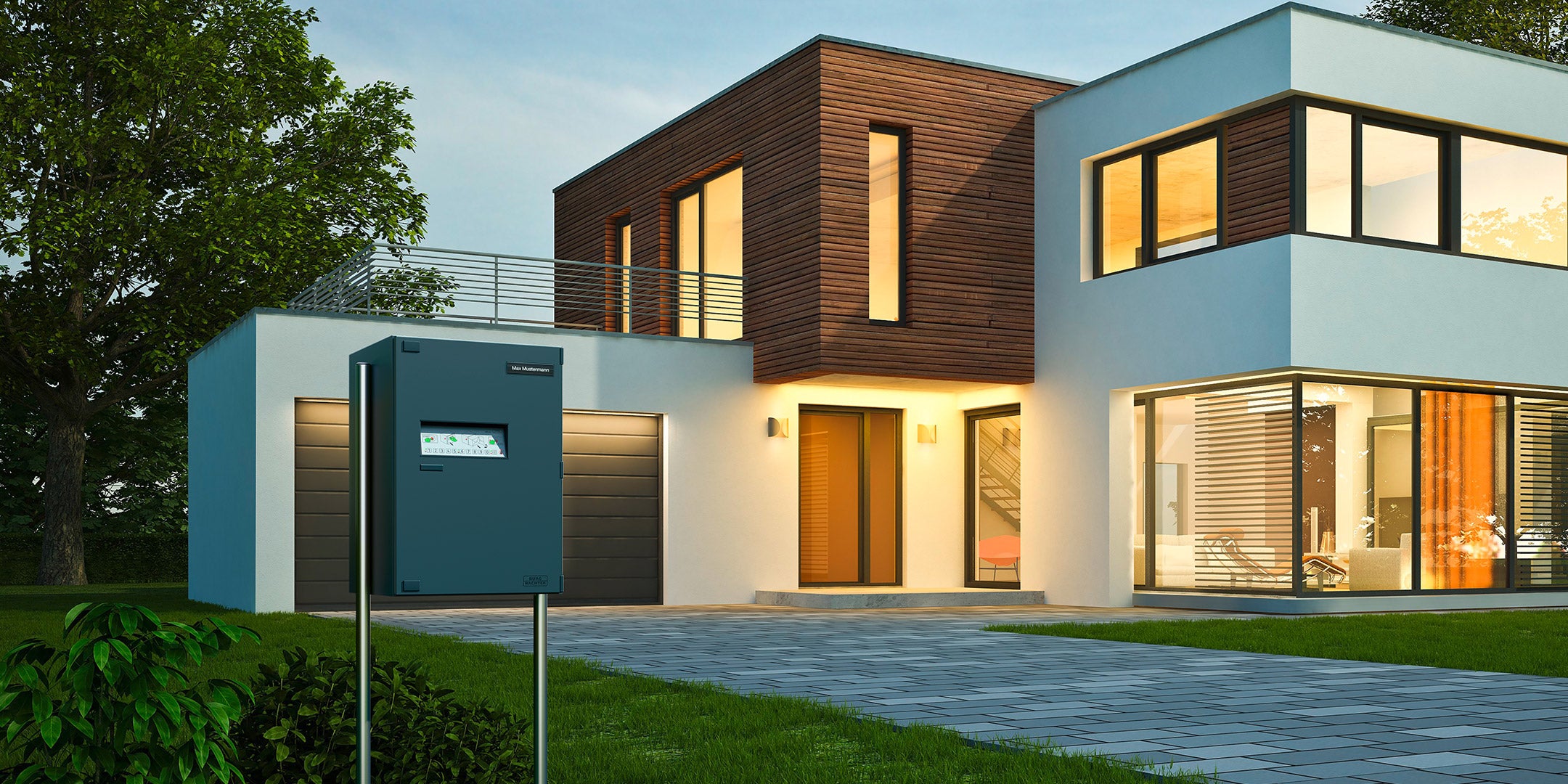 BURG-WÄCHTER Paketempfangsbox eBoxx EASY+ vor Haus