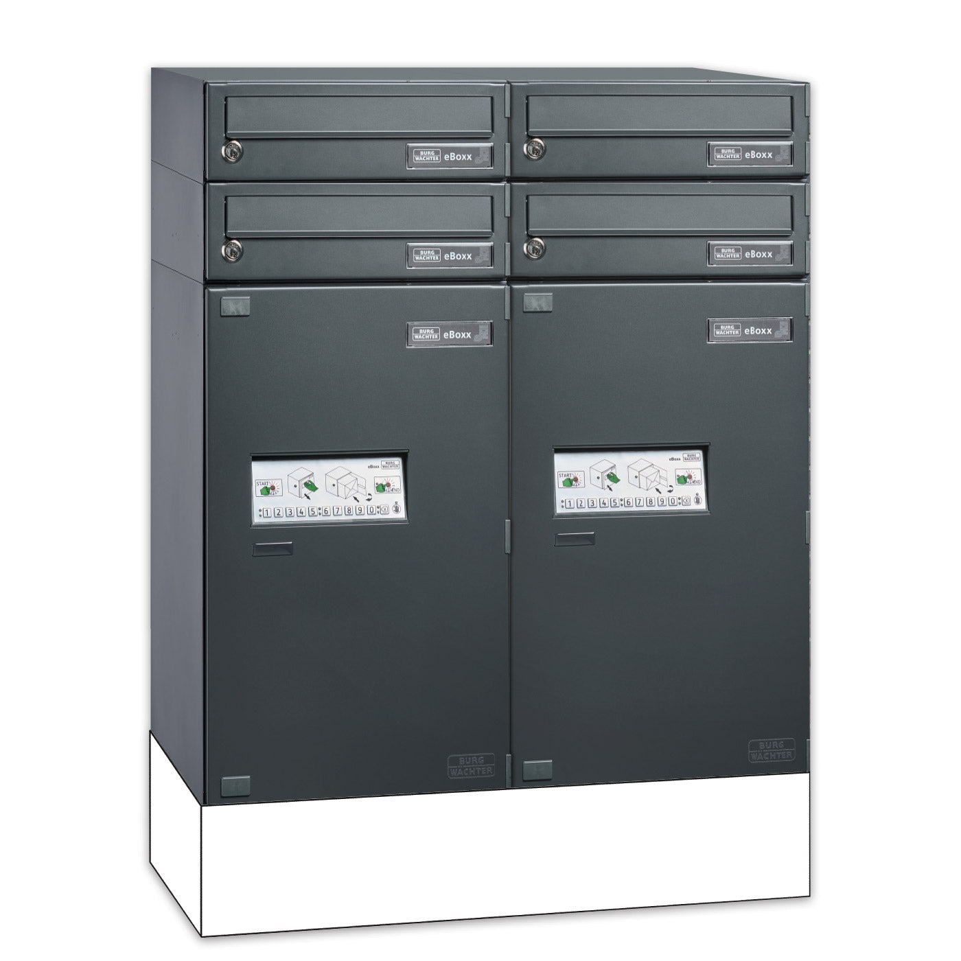 BURG-WÄCHTER Paketbox-Anlage eBoxx EASY+ Bodenmontage